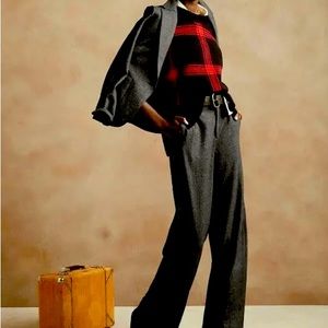 NWT Banana Republic Wide-leg Wool-blend Pants in Grey size 4